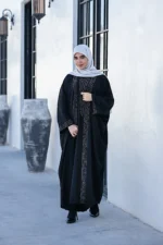 خرید عبای زنانه مشکی مجلسی با پارچه لطیف