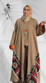مانتو عبای سه تیکه مدل سوسن