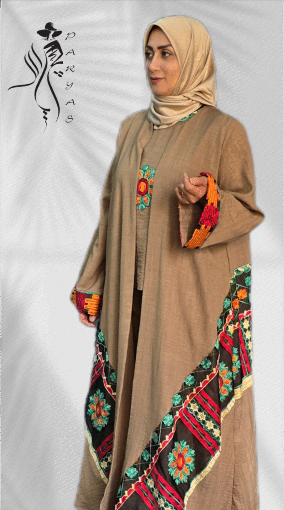 مانتو عبای سه تیکه مدل سوسن