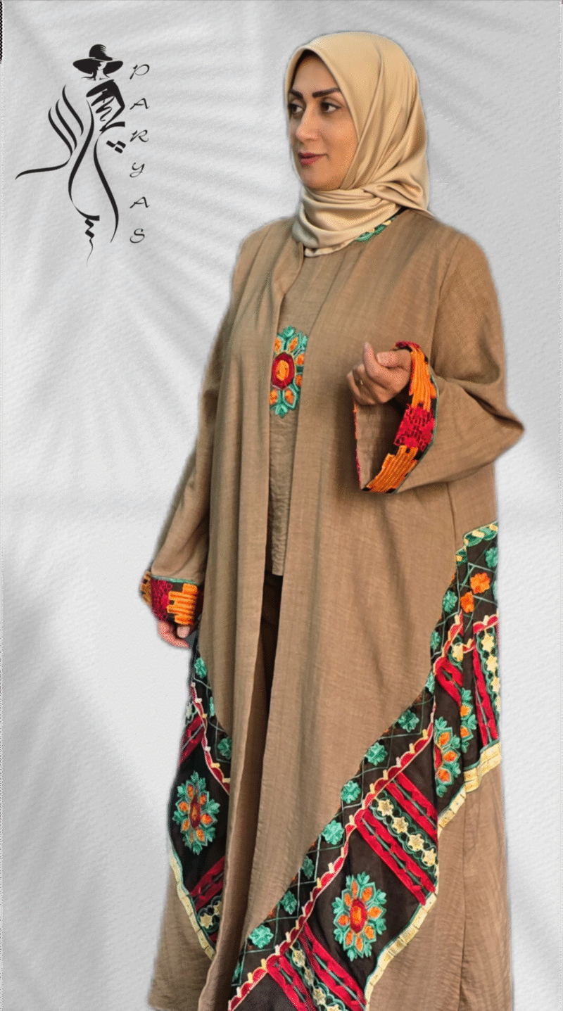 مانتو عبای سه تیکه مدل سوسن