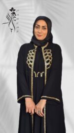 عبای مجلسی مشکی مدل ناریا فروشگاه پریاس: شکوه و زیبایی در پوششی اصیل و مدرن