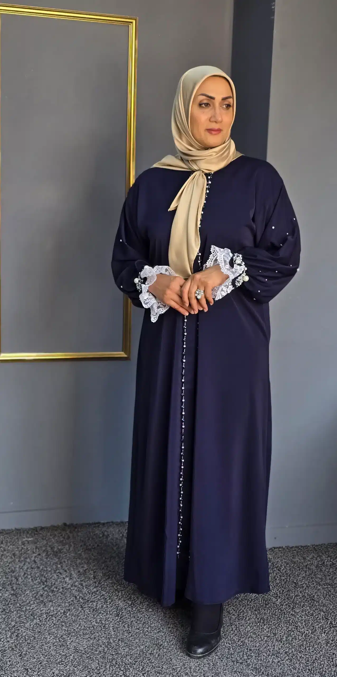 فروش مانتو سرمه ای زنانه